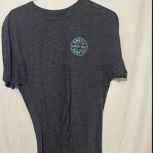 O'Neill Men's Charcoal Tee with Blue Logo